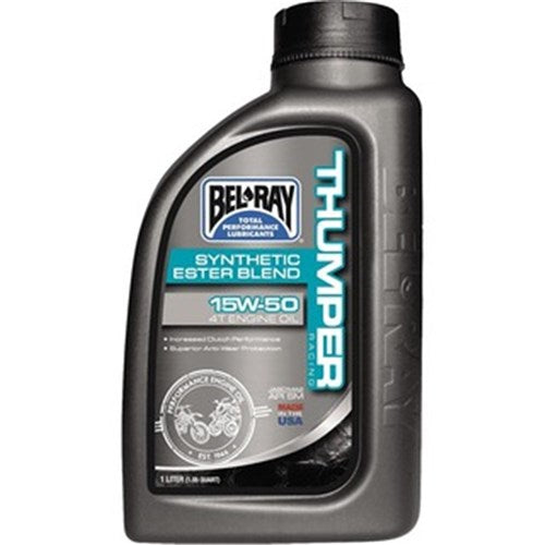 BELRAY THUMPER RACING SYNTHETIC ESTER BLEND 4T ENGINE OIL 15W-50 1 LITRE (12 TO A BOX - 300926150160)