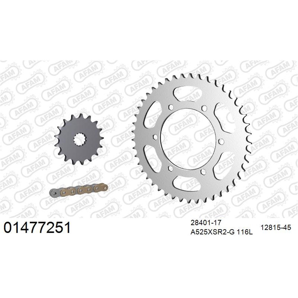 AFAM CHAIN SPROCKET KIT STEEL SUZUKI GSXR 750 2011-2017