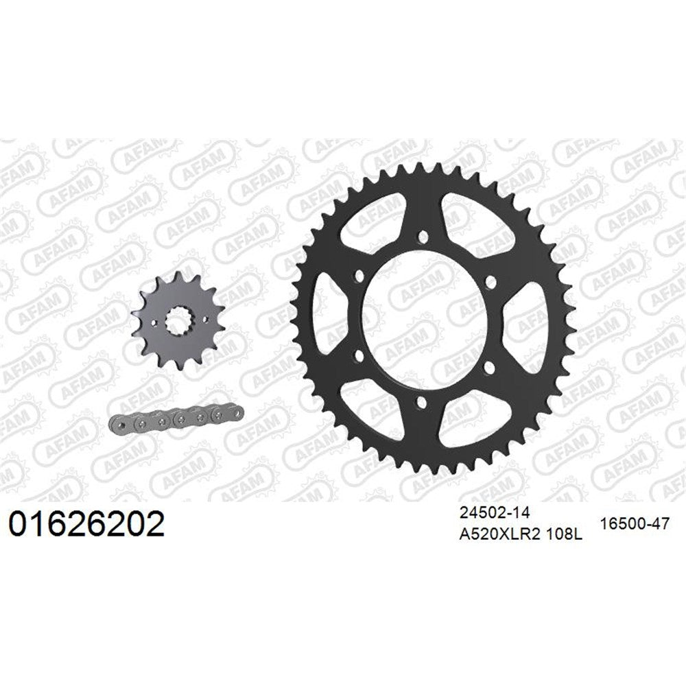 AFAM CHAIN SPROCKET KIT STEEL KAWASAKI ZZR 250 1990-2003