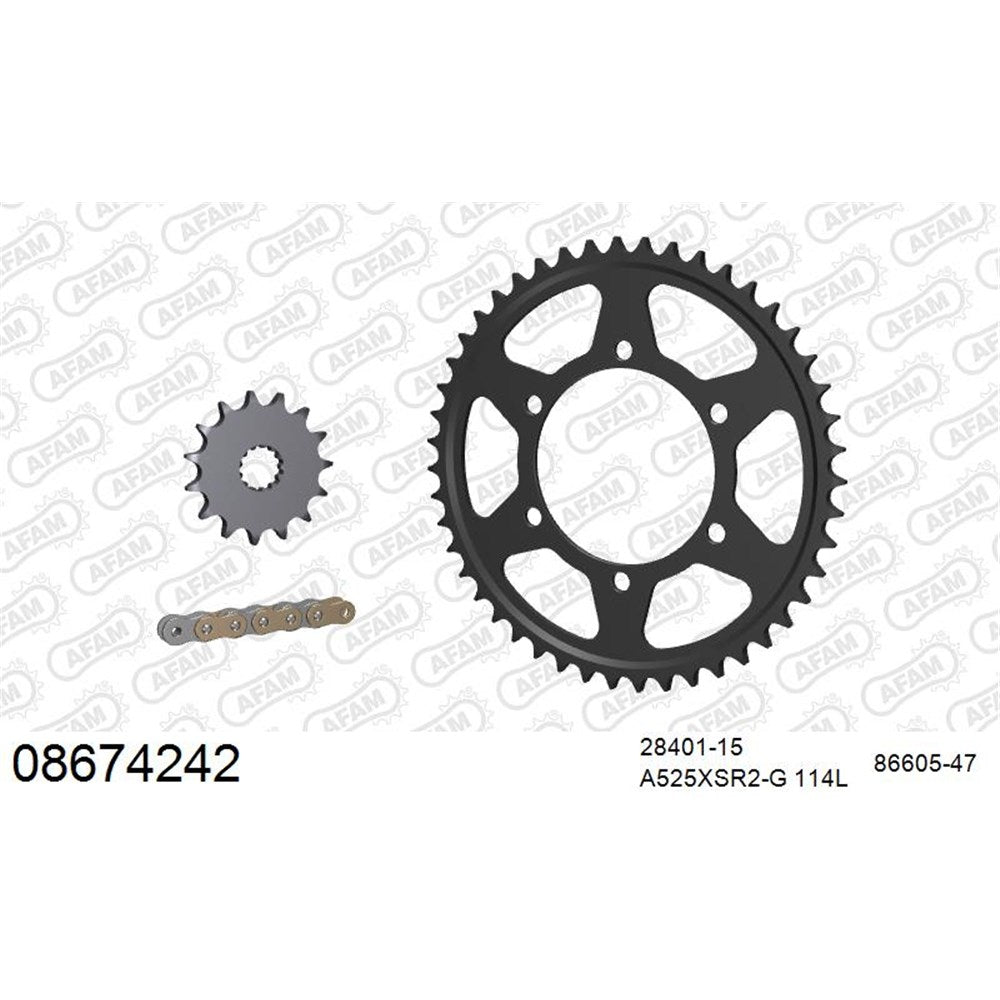 AFAM CHAIN SPROCKET KIT STEEL TRIUMPH 675 DAYTONA 2013-2017