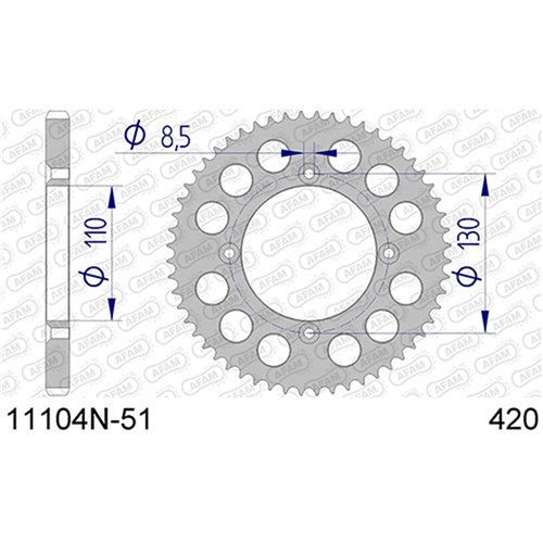 AFAM A51 420 HONDA CR80 87_/150 07_ SC