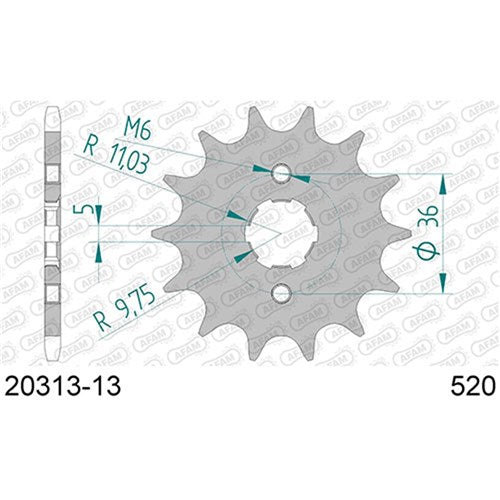 AFAM 15T 520 HONDA TRX250 87-92