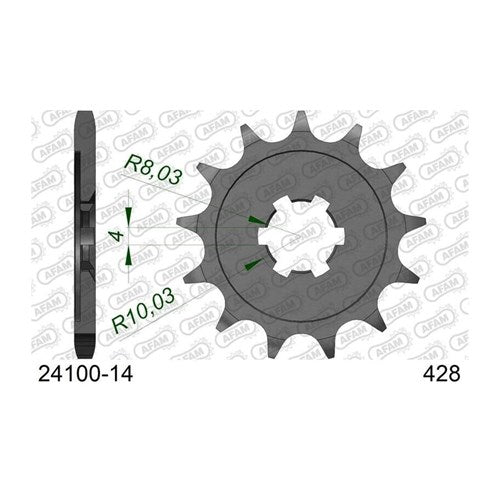 AFAM 14T428 KAWASAKI KX85 01-02