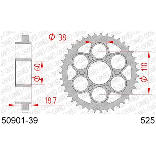 AFAM S39 525 DUCATI PANIGALE 1199/1200/1299/V4 OEM