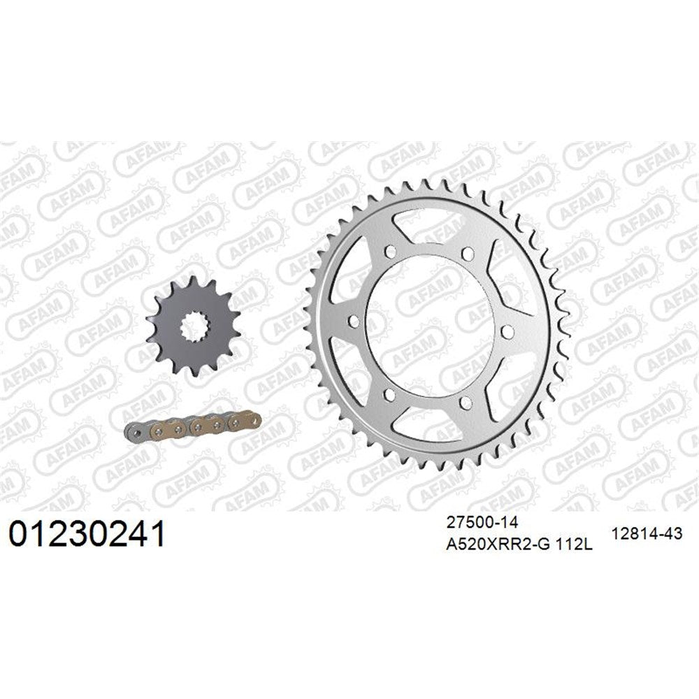 AFAM CHAIN SPROCKET KIT STEEL YAMAHA YZF-R3 2015-2023 [SPC01]