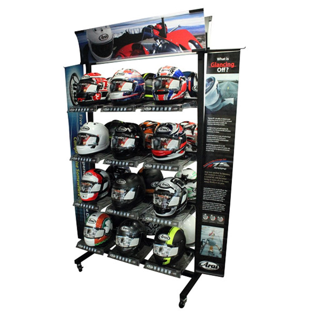 ARAI 18PC SLATWALL DISPLAY (BOX 2 OF 3) #