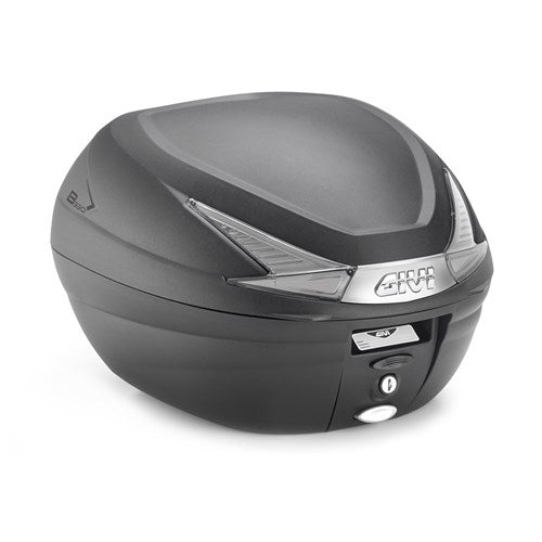 #GIVI MONOLOCK TOPCASE 33L TECH BLACK/CLEAR - INCLUDES UNIVERSAL PLATE