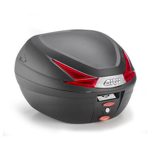 #GIVI MONOLOCK TOPCASE 33L BLACK/RED - INCLUDES UNIVERSAL PLATE