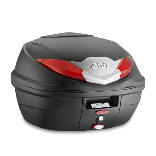 #GIVI MONOLOCK TOPCASE 36L BLACK/RED - INCLUDES UNIVERSAL PLATE