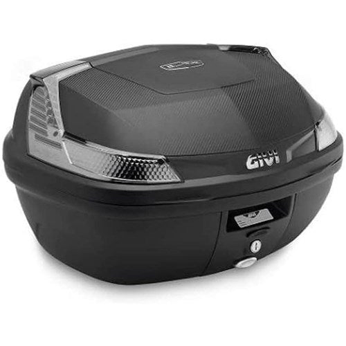 GIVI MONOLOCK TOPCASE 47L TECH BLACK/CLEAR - INCLUDES UNIVERSAL PLATE - B47NTML