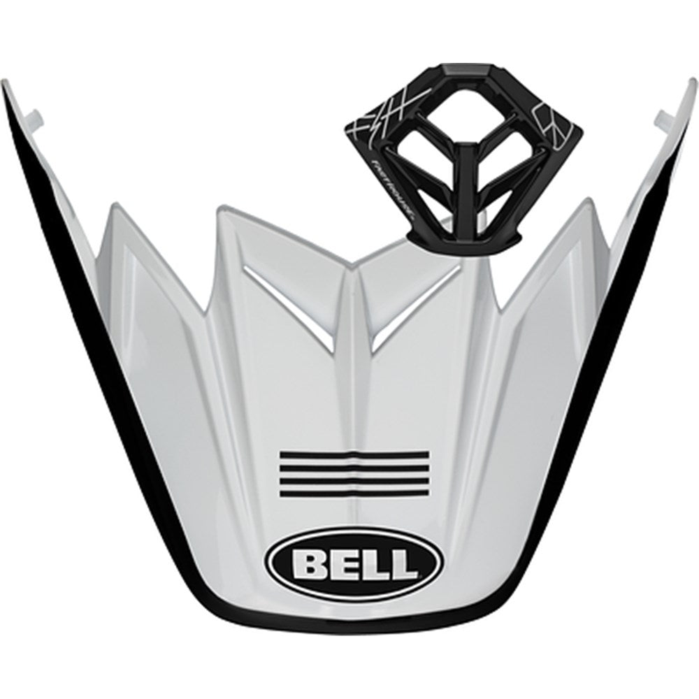 BELL S/P - MOTO-9 MIPS M/PIECE+PEAK KIT STRIPE MATT WHT/BLK [ONC01] #