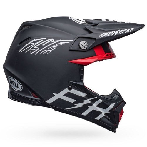 BELL MOTO-9S FLEX FASTHOUSE TRIBE - MATTE GLOSS BLACK/WHITE