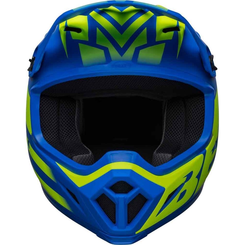 BELL MX-9 MIPS DISRUPT MATT CLASSIC BLUE/HI-VIZ YEL (MD) [ONC01] #
