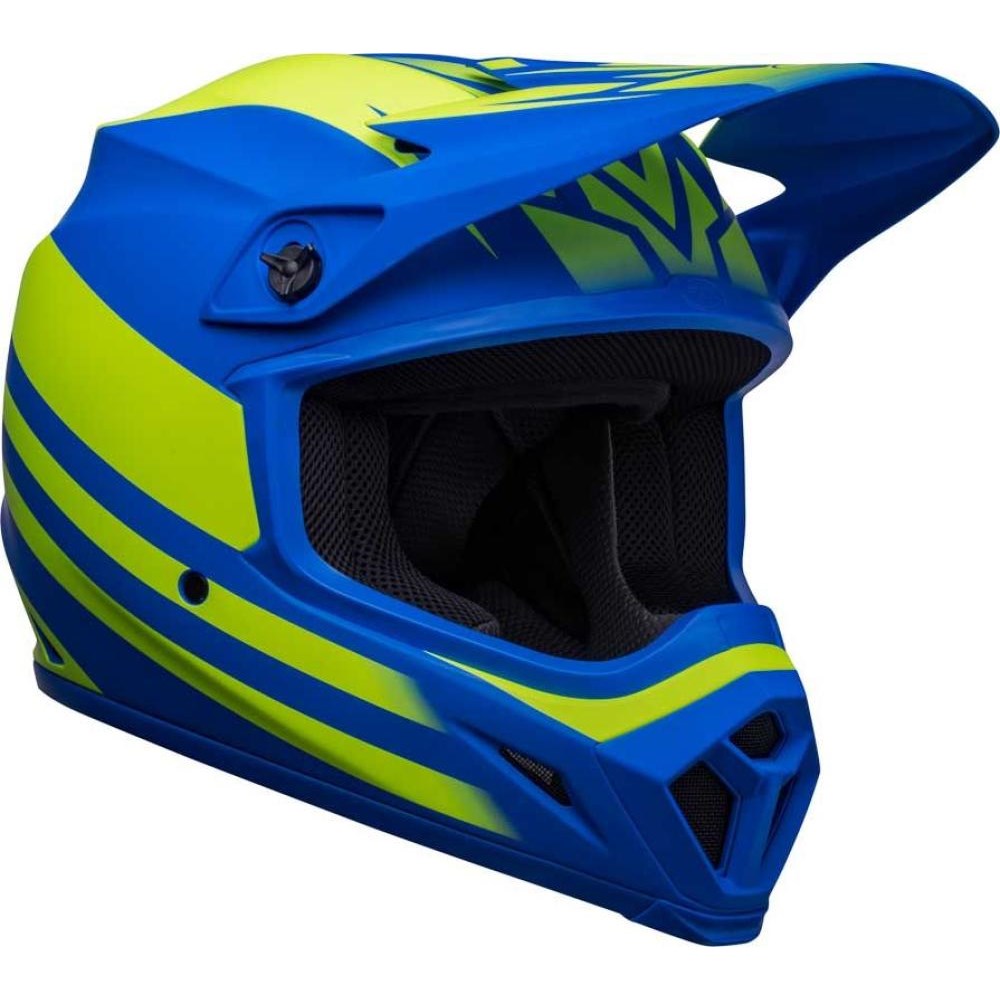 BELL MX-9 MIPS DISRUPT MATT CLASSIC BLUE/HI-VIZ YEL (2XL) [ONC01] #