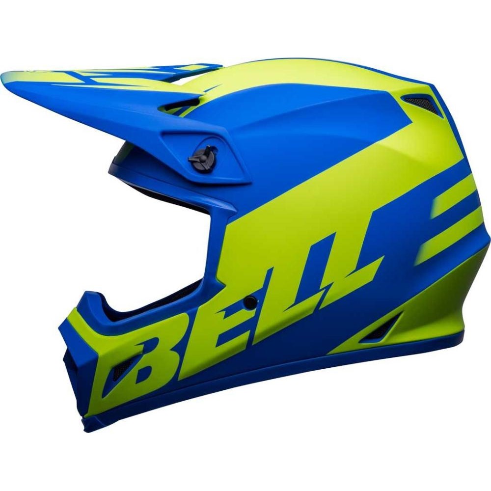 BELL MX-9 MIPS DISRUPT MATT CLASSIC BLUE/HI-VIZ YEL (2XL) [ONC01] #