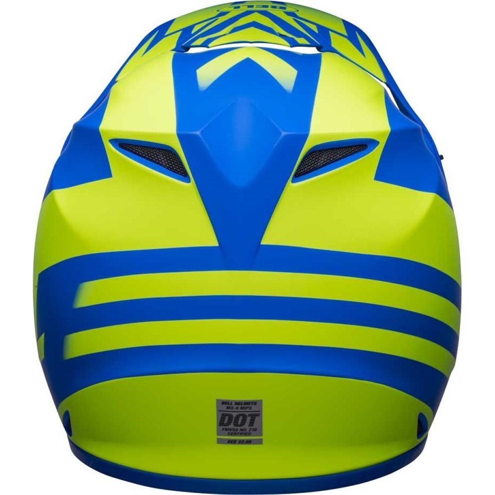 BELL MX-9 MIPS DISRUPT MATT CLASSIC BLUE/HI-VIZ YEL (2XL) [ONC01] #