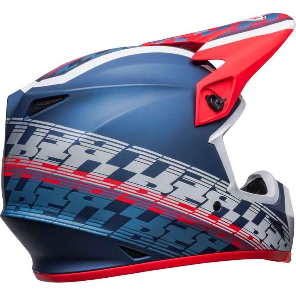 BELL MX-9 MIPS OFFSET MATT METAL BLUE/WHT (2XL) [ONC01] #