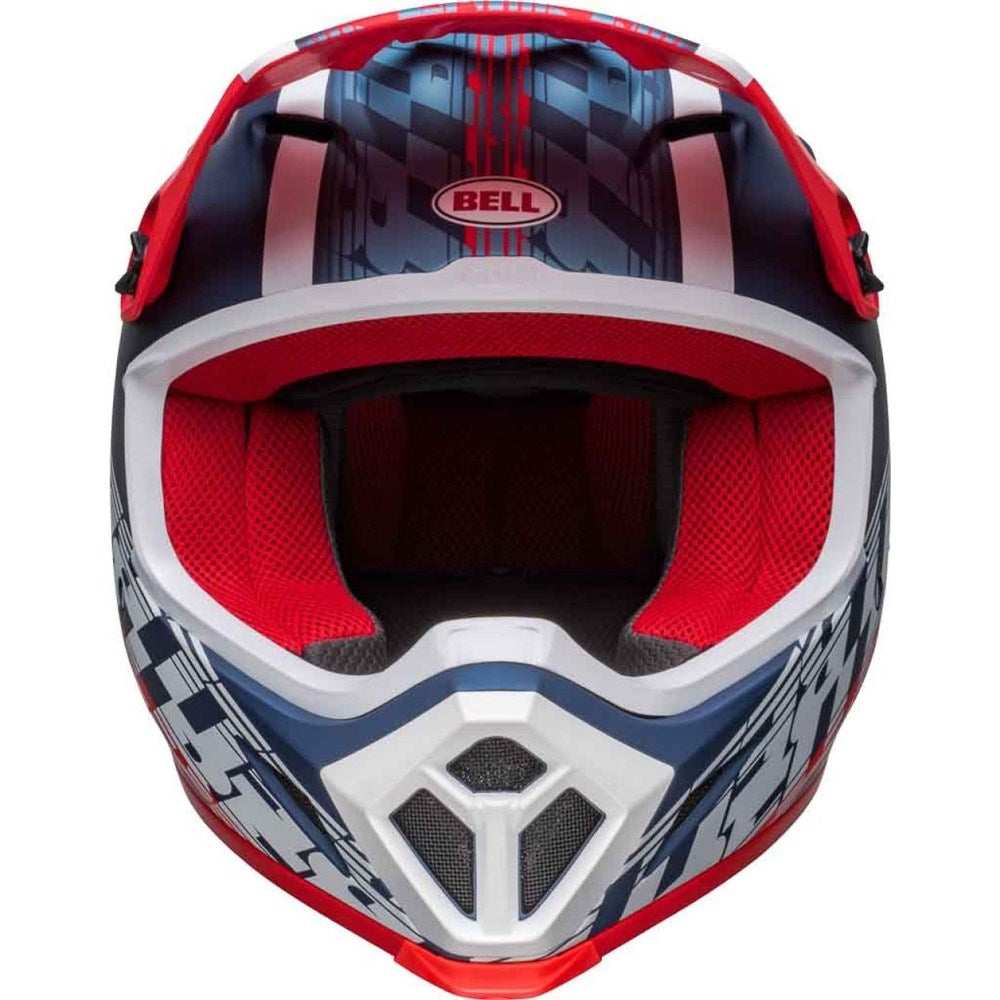 BELL MX-9 MIPS OFFSET MATT METAL BLUE/WHT (2XL) [ONC01] #