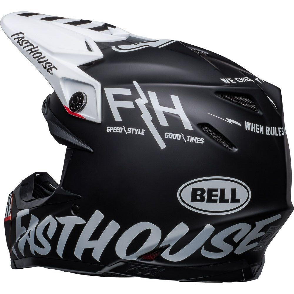 BELL MOTO-9S FLEX FASTHOUSE FLEX CREW MATT BLK/WHT (SM) [ONC01] #