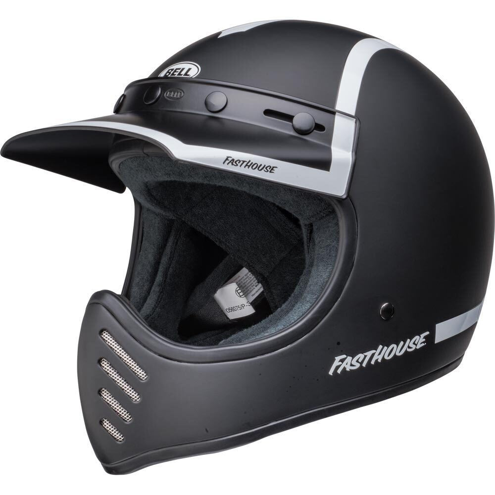 BELL MOTO-3 FASTHOUSE OLD ROAD M/G BLK/WHT (MD) [ONC01] #