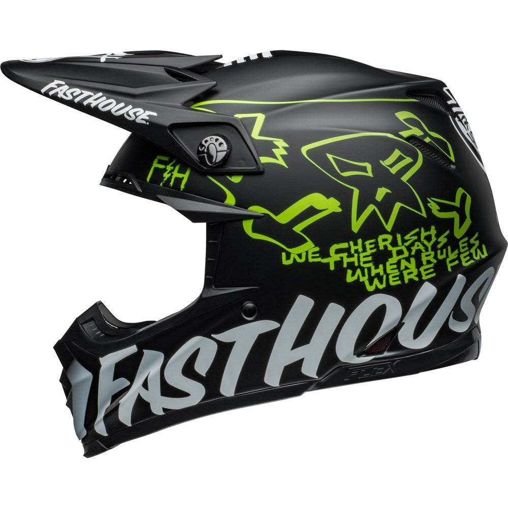 BELL MOTO-9S FLEX FASTHOUSE MC CORE MATT BLK/YEL (LG) [ONC01] #