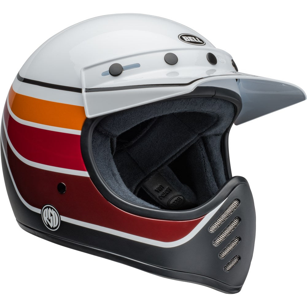 BELL MOTO-3 ROLLIN SANDS SATIN GLOSS WHT/BLK (MD) [ONC01] #