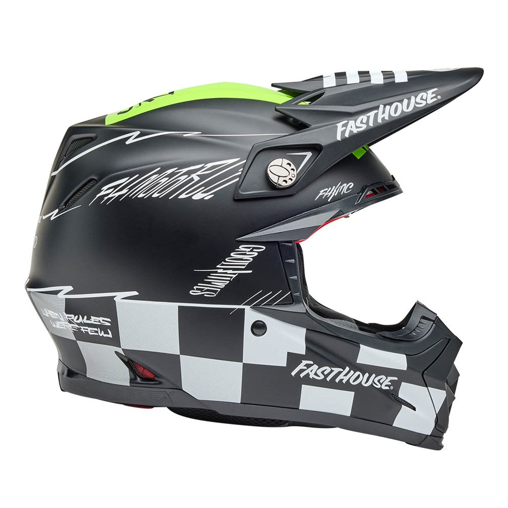 BELL MOTO-9S FLEX FASTHOUSE SMKBMB M/G BLK/HIVIZ YEL (SM) [ONC01] #