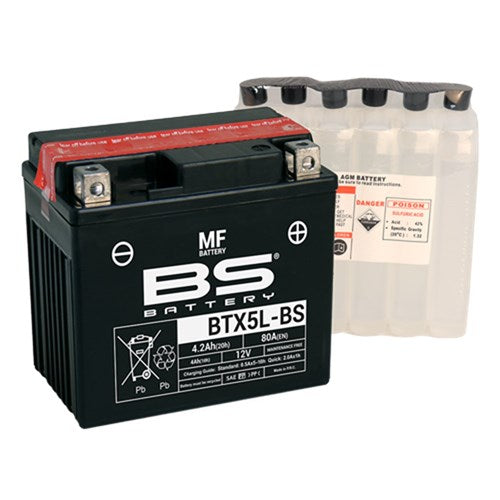 BS BATTERY MF - BTX5L-BS (inc acid) - [CTN 8] (UN2796/CLASS 8 - II)