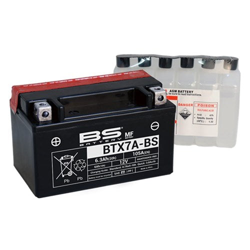 BS BATTERY MF - BTX7A-BS (inc acid) - [CTN 6] (UN2796/CLASS 8 - II)