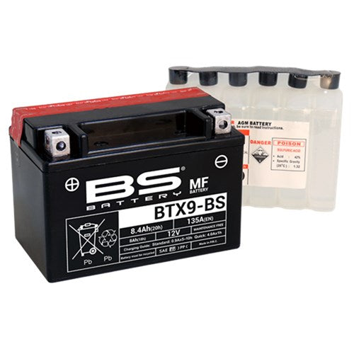 BS BATTERY MF - BTX9-BS (inc acid) - [CTN 6] (UN2796/CLASS 8 - II)