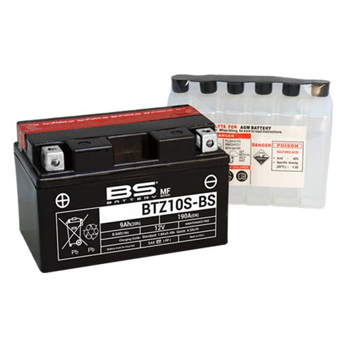 BS BATTERY MF - BTZ10S-BS (inc acid) - [CTN 4] (UN2796/CLASS 8 - II)