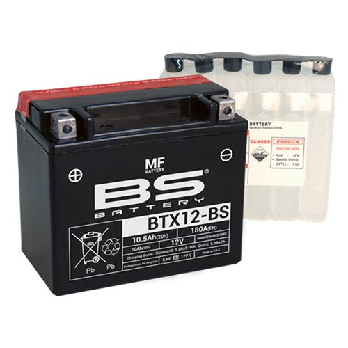 BS BATTERY MF - BTX12-BS (inc acid) - [CTN 4] (UN2796/CLASS 8 - II)