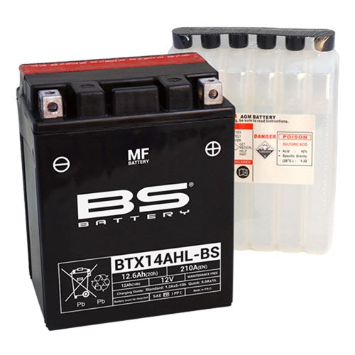 BS BATTERY MF - BTX14AHL-BS (inc acid) - [CTN 3] (UN2796/CLASS 8 - II)