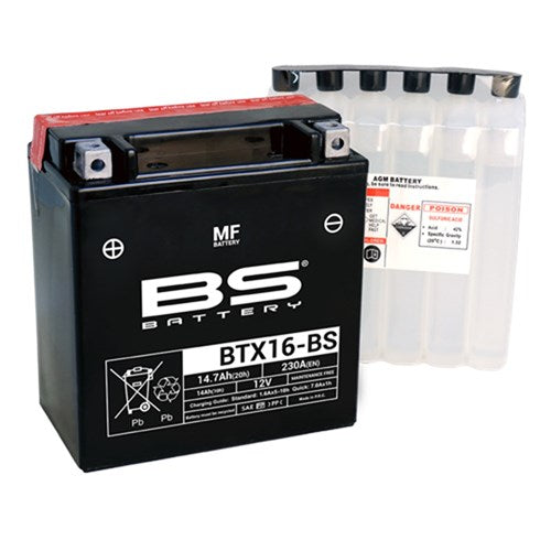 BS BATTERY MF - BTX16-BS (inc acid) - [CTN 2] (UN2796/CLASS 8 - II)