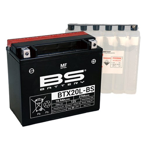 BS BATTERY MF - BTX20L-BS (inc acid) - [CTN 2] (UN2796/CLASS 8 - II)