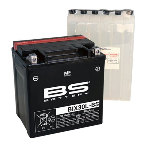 BS BATTERY MF - BIX30L-BS (inc acid) - [CTN 1] (UN2796/CLASS 8 - II)