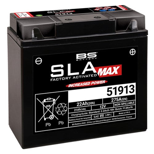 BS BATTERY SLA MAX - 51913 (FA) - [CTN 4] (UN2800/CLASS 8)