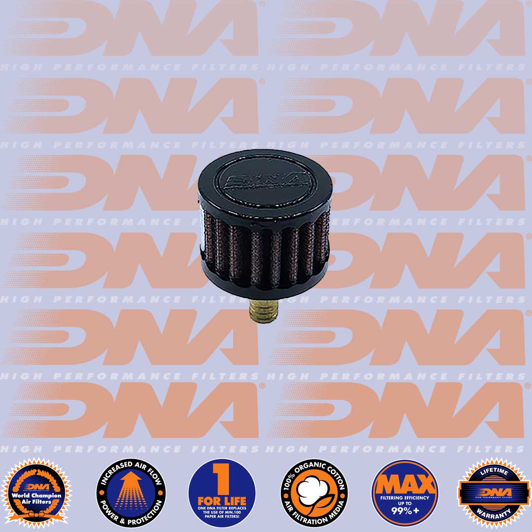 DNA FILTERS MALE ROUND RUBBER TOP 19mm INLET 44mm LENGTH AIR FILTER - CV-19M