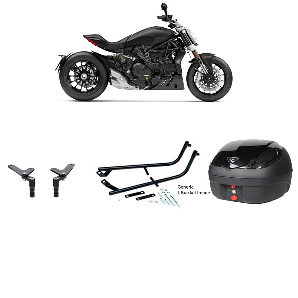 V36 Wizard Black Topbox Kit 1260 XDIAVEL (V2) 16-21 & XDIAVEL S (V2) 16-23 - D047V36BPBLK
