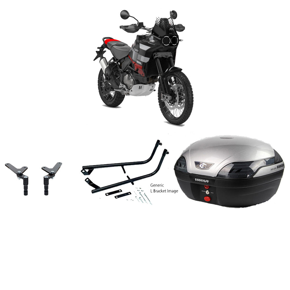 S48 Astra Silver Topbox Kit 937 DESERT X & RALLY 22-25 - D061S48BPSIL