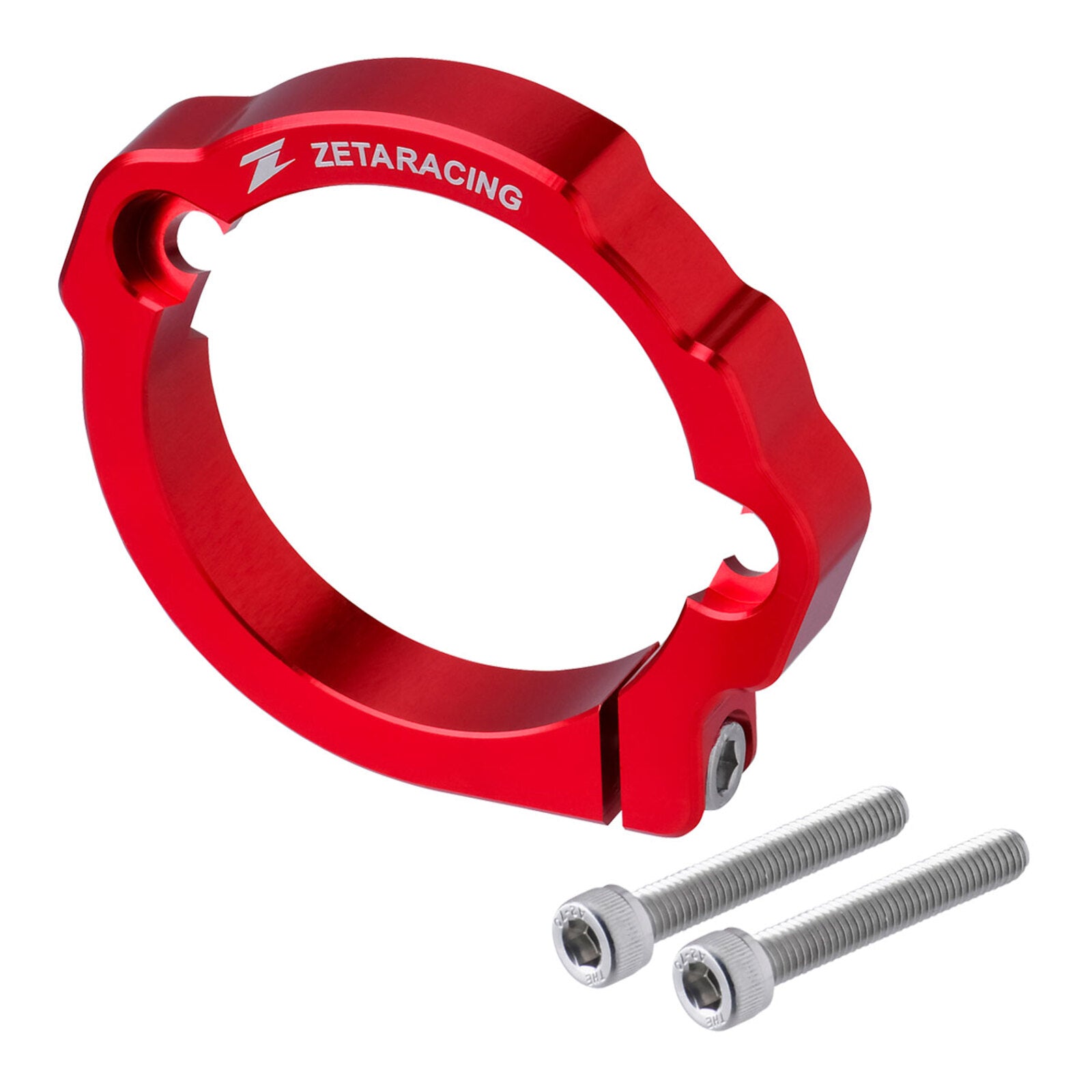 Zeta Exhaust Flange Guard - KTM / Husqvarna / GasGas 2-Stroke - Red