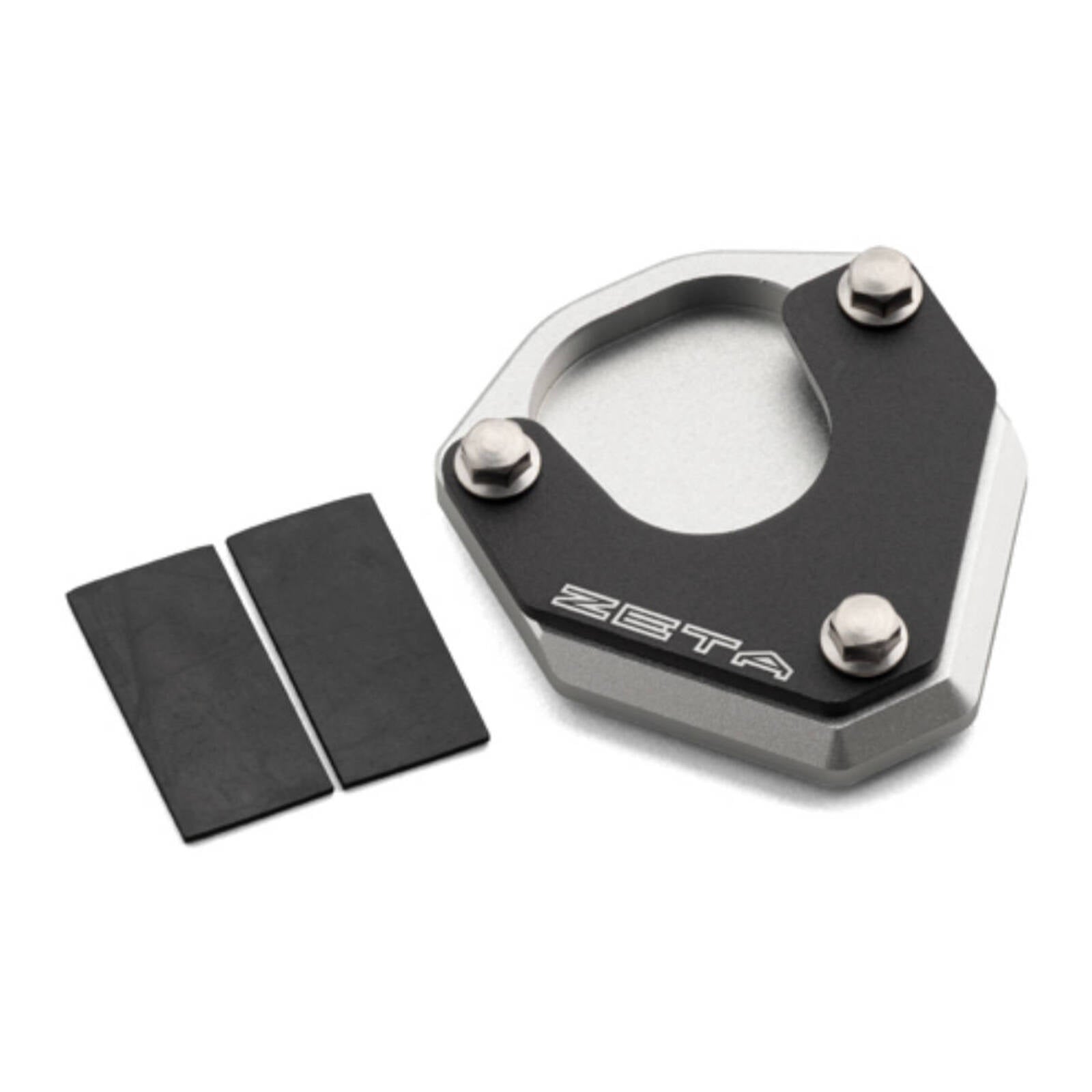 Zeta Side Stand Extender - Black / Silver - Suzuki DR-Z400S / DR-Z400SM ('00-)