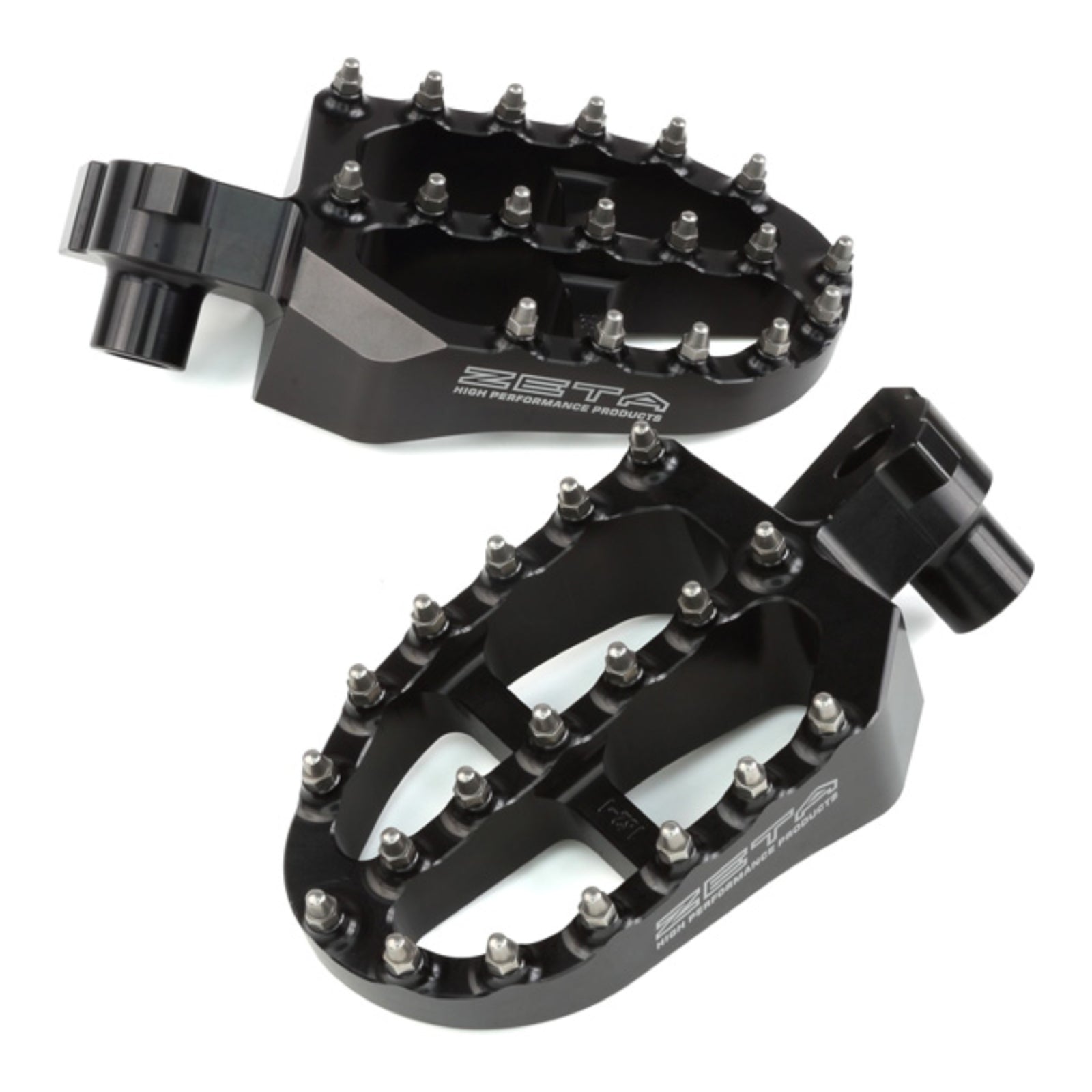 Zeta Aluminium Foot Pegs - Yamaha YZF250 / YZF450, YZ125 / YZ250 - Black