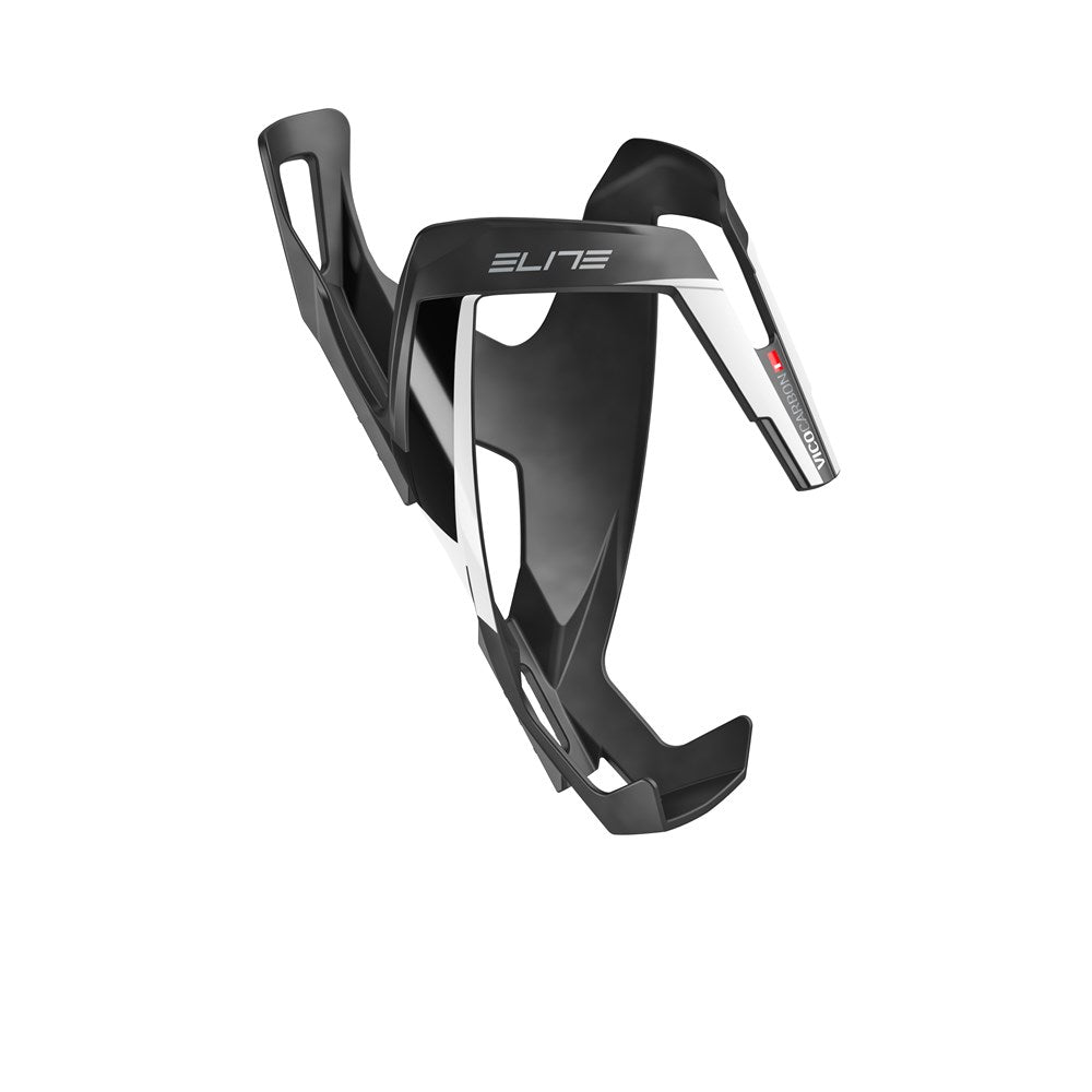 ELITE BOTTLE CAGE VICO CARBON MATT BLACK/WHITE