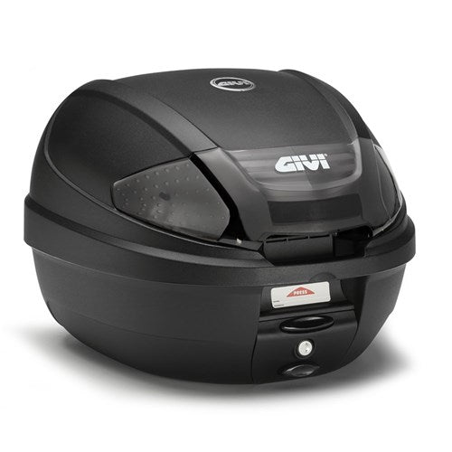 GIVI MONOLOCK TOPCASE 30L TECH BLACK/CLEAR - INCLUDES UNIVERSAL PLATE - E300NT2