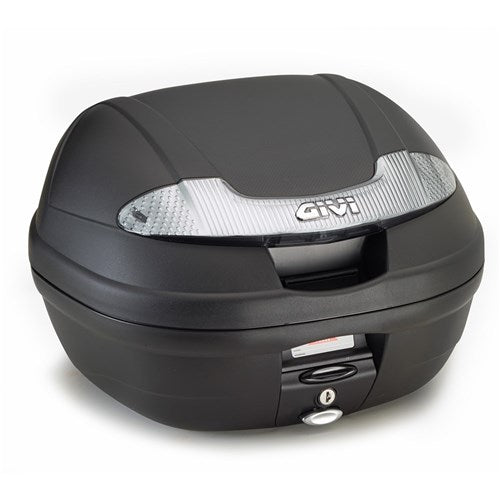 #GIVI MONOLOCK TOPCASE 34L TECH BLACK/CLEAR - INCLUDES UNIVERSAL PLATE