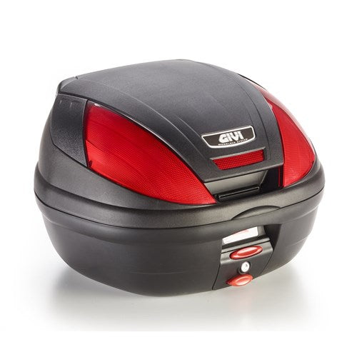 #GIVI MONOLOCK TOPCASE 39L BLACK/RED - INCLUDES UNIVERSAL PLATE