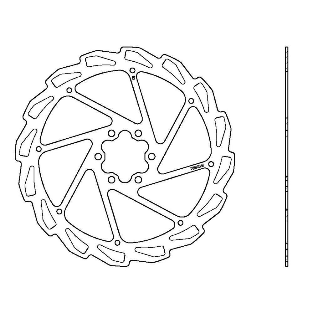 FERODO DISC ROTOR TZ-23 6-BOLT 220mm (2.0mm)