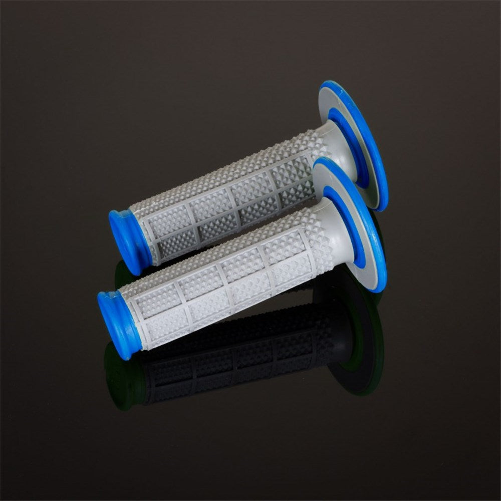 RENTHAL GRIPS DUAL COMPOUND TAPERED HALF WAFFLE BLU/GRY Q70 (G162)