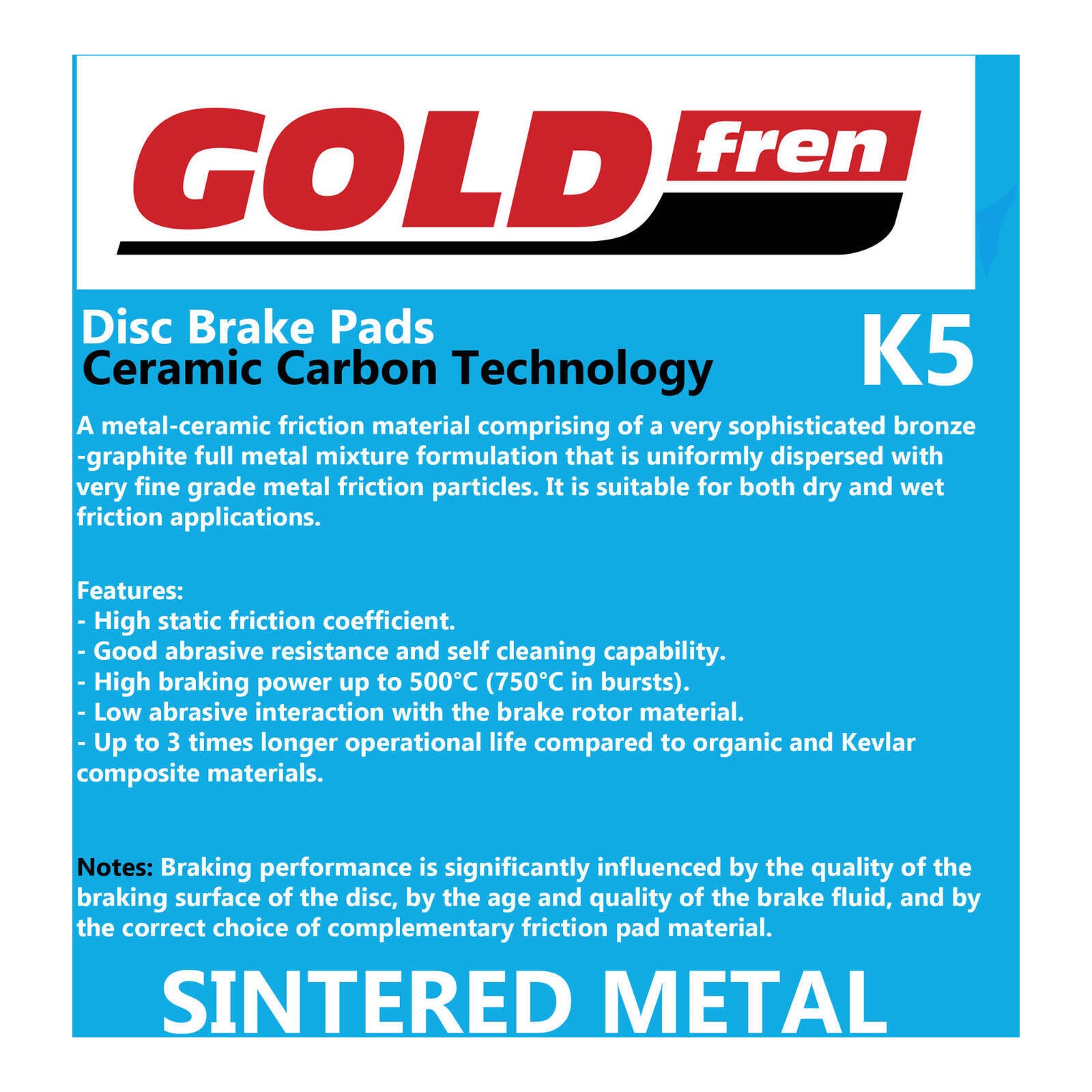 GOLDfren Brake Pads GF379 - K5
